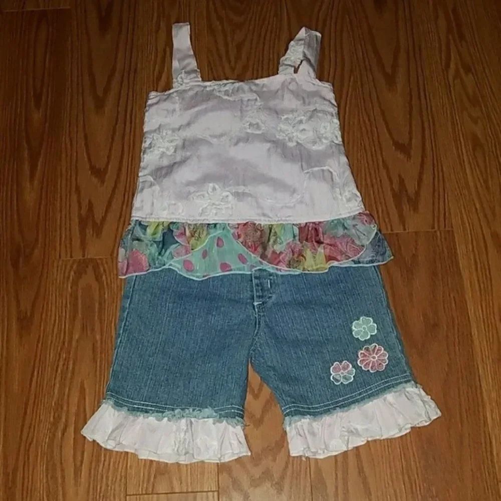 Chit Chat denim short set  Sz 4T  NWOT